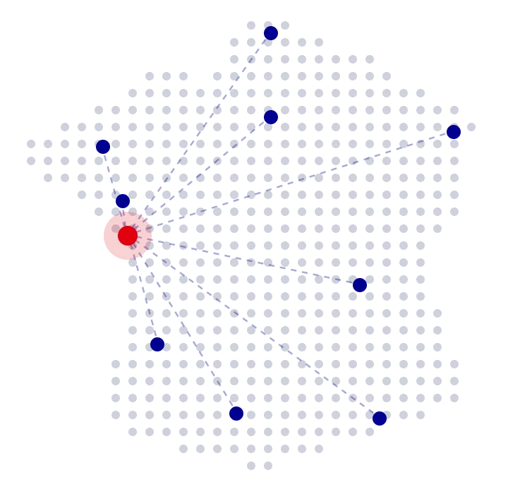 Carte de France des livraisons depuis l’atelier de La Boissière-des-Landes